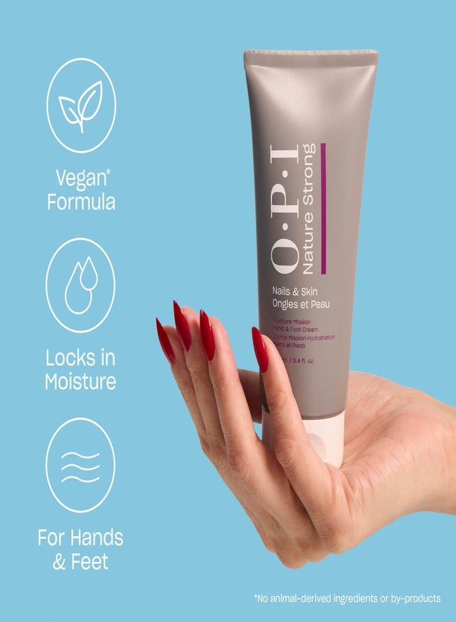 OPI Nature Strong Nails & Skin - Moisture Misson Hand & Foot Cream | Enriched with Shea Butter & Glycerin for Silky-Smooth Skin | Infused with Avocado & Sweet Almond Oil | 3.4 Fl Oz | 100 mL - Image 3